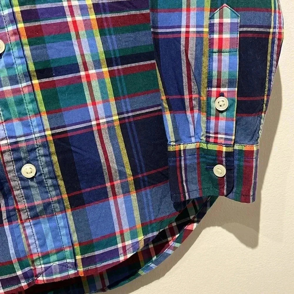 Ralph Lauren Long Sleeve Plaid Button Down Shirt Boys 3T - Picture 3 of 7